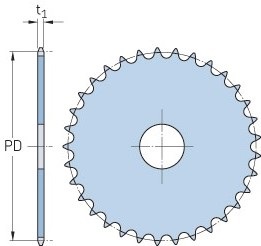  08B-1    BS/ISO 08B-1  12,7    PHS 08B-1A64