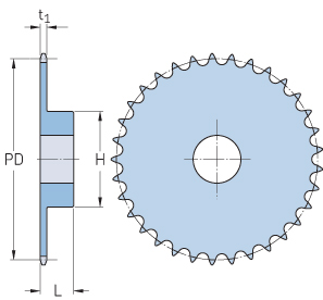  12B-1    BS/ISO 12B-1  19,05    PHS 12B-1BH8